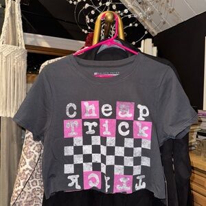 Prince Peter Collection Cheap Trick band tshirt Black and Pink Checkered Tee